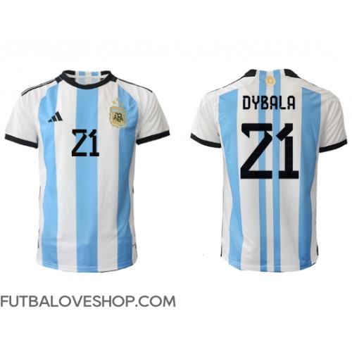 Dres Argentína Paulo Dybala #21 Domáci MS 2022 Krátky Rukáv